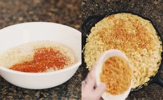 Add the Breadcrumb Topping & Smoke the Mac and Cheese