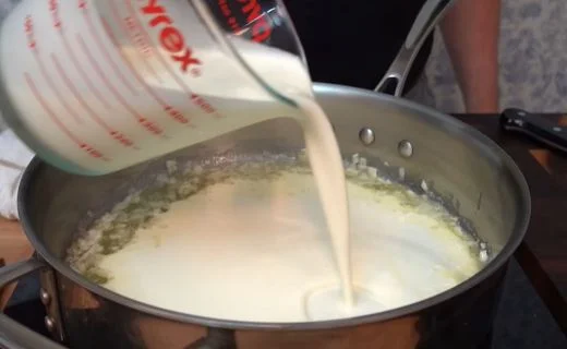 Add the Cream & Incorporate the Buttermilk
