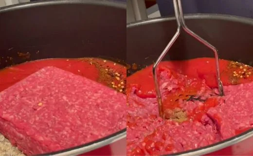 Break the Beef into Fine Crumbles