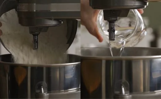 Combine Dry Ingredients & Add Water and Mix