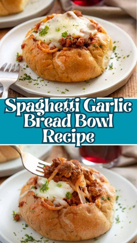 How to make Spaghetti Garlic Bread Bowl