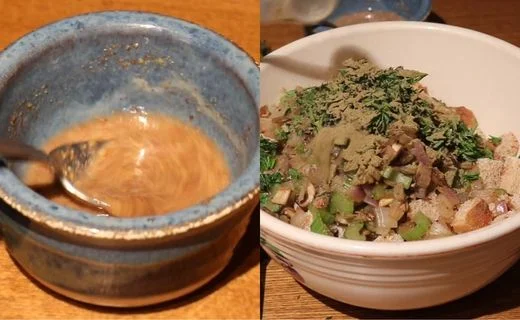 Make the Flax Eggs & Mix the Stuffing