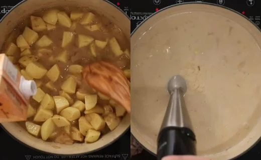 Simmer Until Potatoes Are Tender & Blend for Creamy Texture